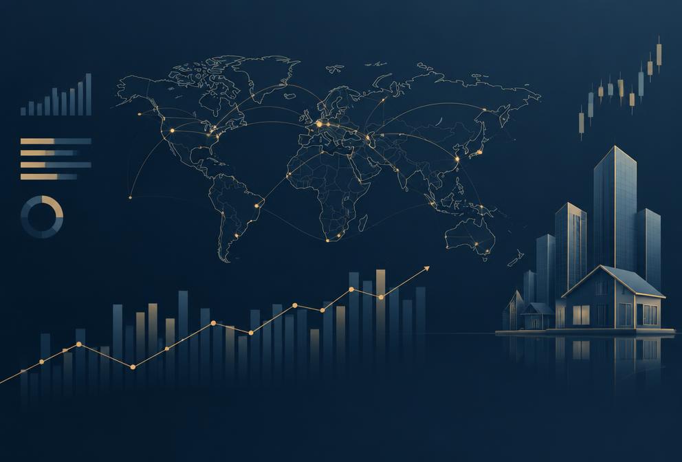 Küresel gayrimenkul piyasası verilerini gösteren grafik